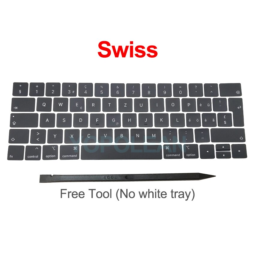Nowe klawisze klawiatury A1989 A1990 klawiatura do laptopa Macbook Pro Retina 2018 rok: Switzerland