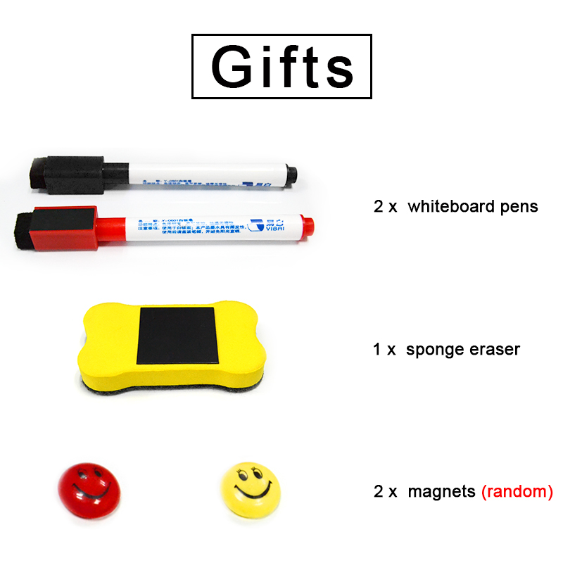 Magnetisk whiteboard kalender veckodagsplanerare schema magneter kyl kylskåp att göra-lista arrangör för kök