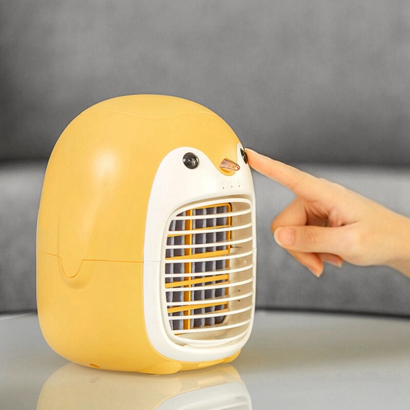 Ventilador de pulverización de refrigeración por agua, minihumidificación por USB, SX-HF03, pingüino