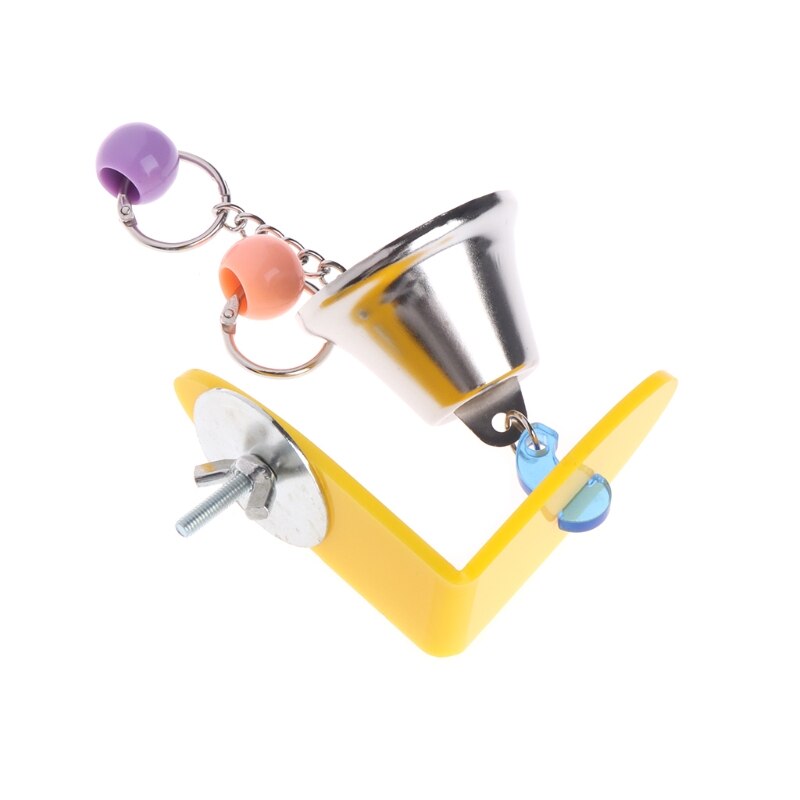 Clochette à perroquets pour enfants, jouet à mâcher, Cage à balançoire suspendue, accessoires de morsure, perles de perruche, Cockatiel, fournitures pour animaux de compagnie