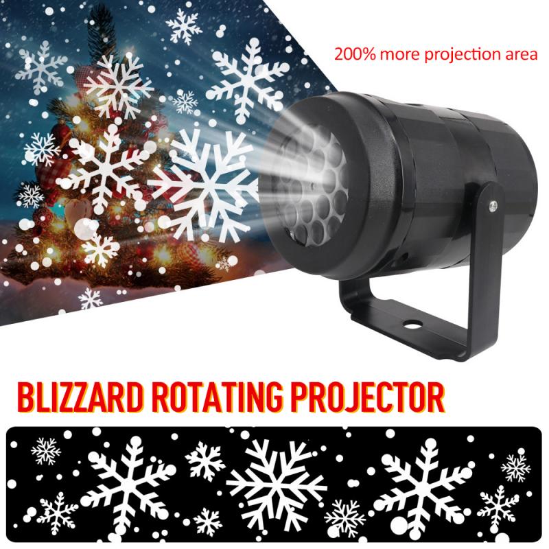 1 * Led Podium Verlichting Sneeuwvlok Licht Sneeuwvlok Projector Roterende Projector Lights Party Speciale Lamp Luces De Navidad