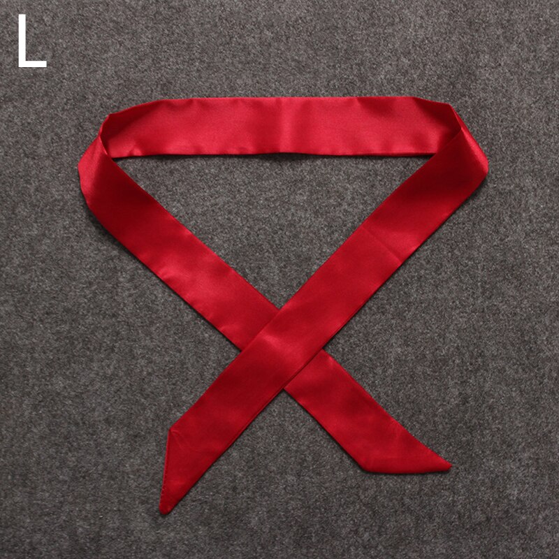Twill Emulation Silk Solid Bag Scarf Women Small Scarf Ribbon Handbag Hair Long Shawl Bandana Luxury Head Scarf: L