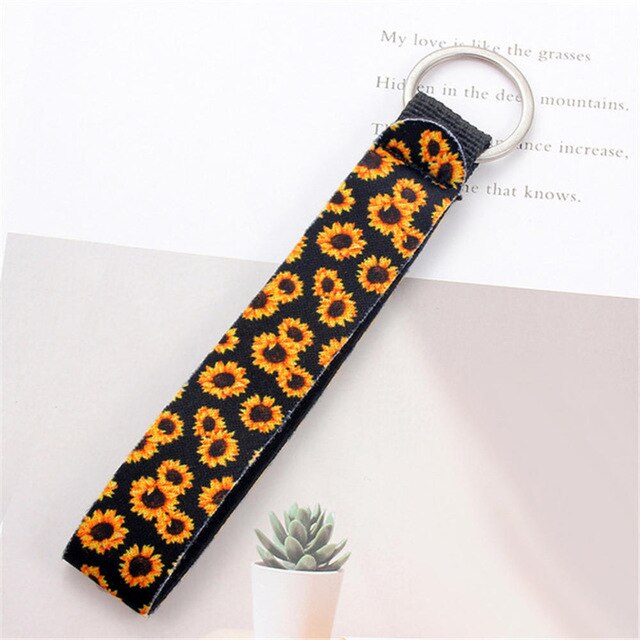 Blume Muster Tuch Band Telefon Lanyard Keychain Für Frauen Telefon Fall Brieftasche Kurze Lange Band Für Kamera Schlüssel Ring: A