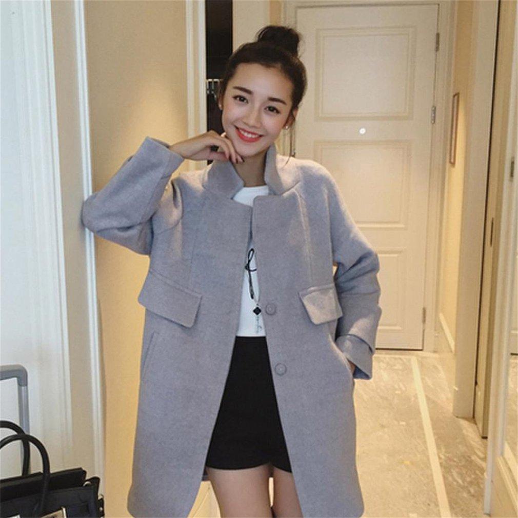Trendy Women Winter Warm Lapel Slim Trench Parka Outwear Coat Jacket LN