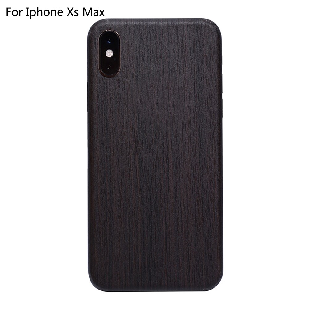 Película Anti arañazos de PVC Vintage cubierta completa removible de grano de madera teléfono pegatina accesorios pieles de protección trasera para IPhone X Xr