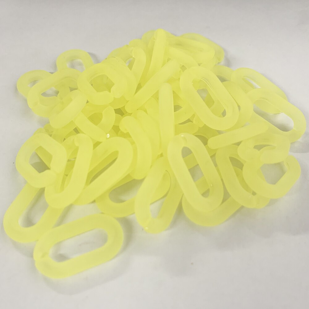 50pcs/bag Frosted DIY Detachable Replacement Shoulder Strap Bag Acrylic Resin Handbag Chain Strap Bands Bag Accessories 27*17mm: frosted yellow