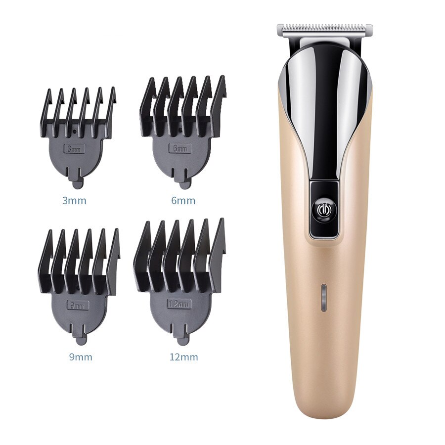 6 in 1 Digital Hair Trimmer Rechargeable Electric Hair Clipper Men's Cordless Haircut Adjustable Ceramic Blade