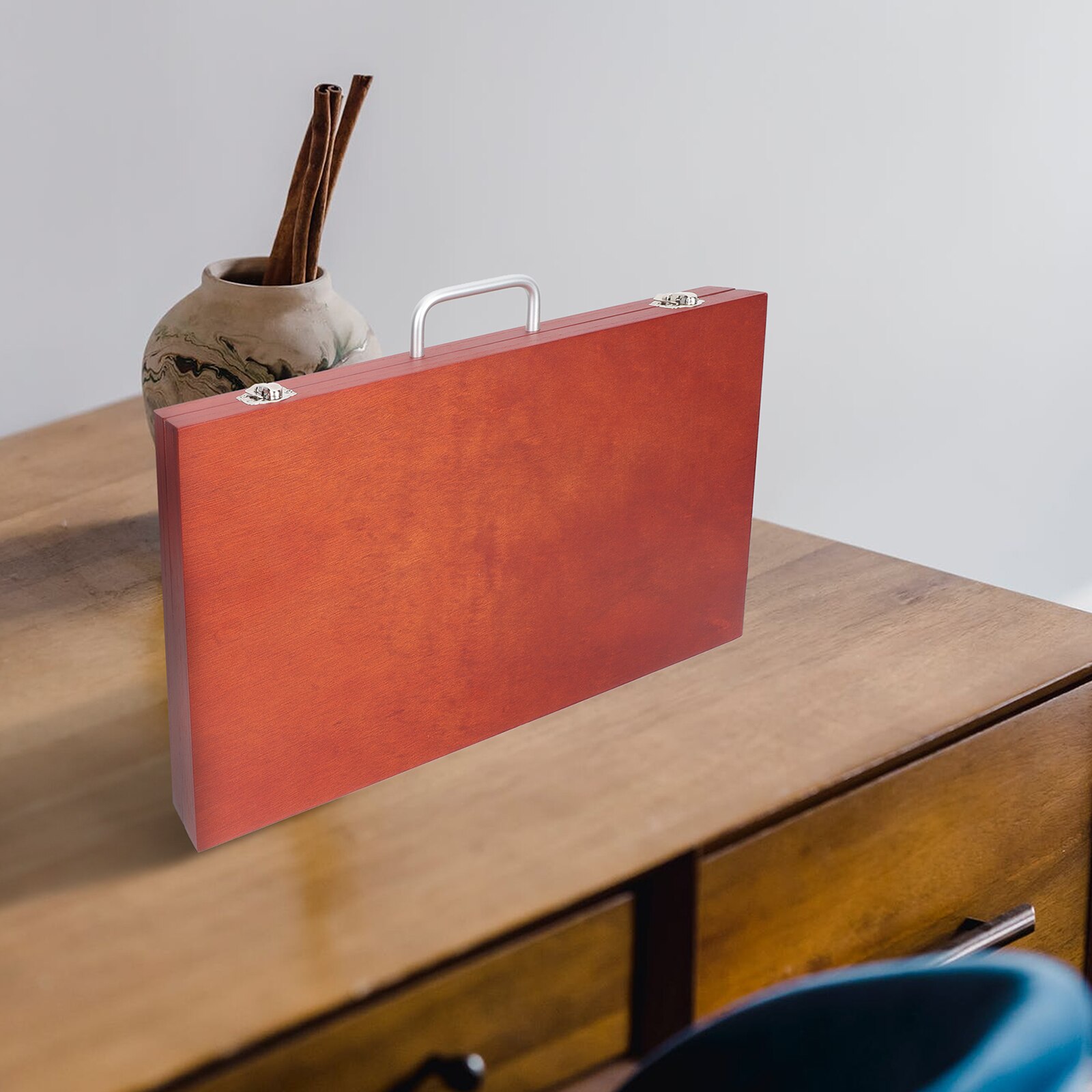 Household Wooden Art Tool Box Paint Art Storage Suitcase Watercolor Oil Pen Case