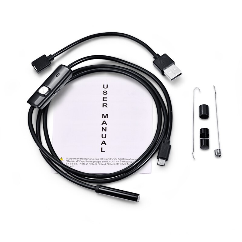 7mm Endoskop Kamera Flexible IP67 Wasserdichte Micro USB Inspektion Endoskop Kamera für Android PC Notebook 6LEDs Einstellbare