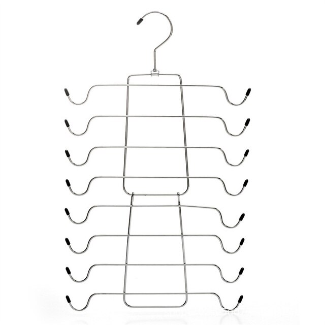 Multi-port Clothes Hanger Closet Organizer Space Saving Rack Cabide Tank Top Bra Storage Strappy Dress Bathing Suit Hangers: Black