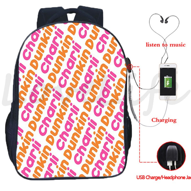 Plecak Charli Damelio plecak USB Design chłopcy dziewczęta torby szkolne mężczyźni kobiety dwuwarstwowy plecak na laptopa plecak podróżny USB: 1