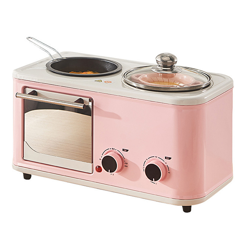 Haushalt Elektrische 4 in 1 Frühstück Maschine Mini Brot Toaster Backofen Omelett Pfanne Pot Kessel Lebensmittel Dampfer