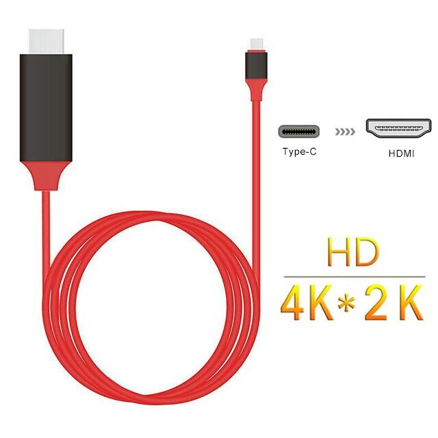 1080P HDMI Kabel 2m Type-C USB-C naar HDMI Adapter Micro USB C naar HDMI HD TV kabel Adapters Voor Samsung S9/S8/Note 9 Huawei Type-C