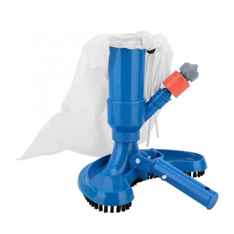 Aspirador portátil para piscina, limpiador subacuático con cepillo y bolsa de hojas, herramienta de limpieza para piscina: Default Title