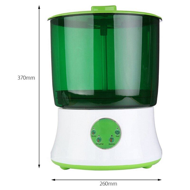 Digital Home Diy Bean Sprouts Maker 2 Layer Automatic Electric Germinator Seed Vegetable Seedling Growth Bucket Bean Sprout Ma