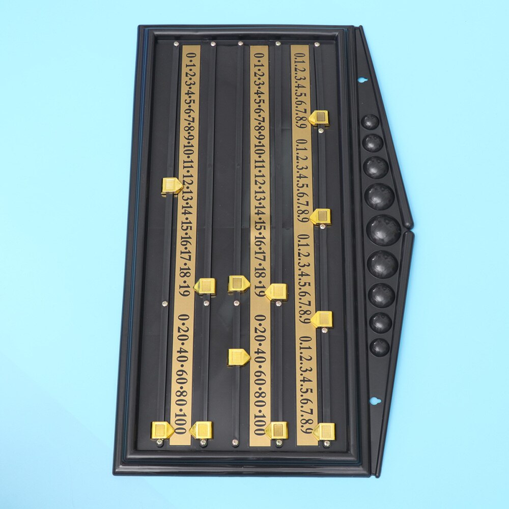 Plastic Snooker Pool Scoreboard Game Scorer Billiard Accessories Home Club Supplies (Black)