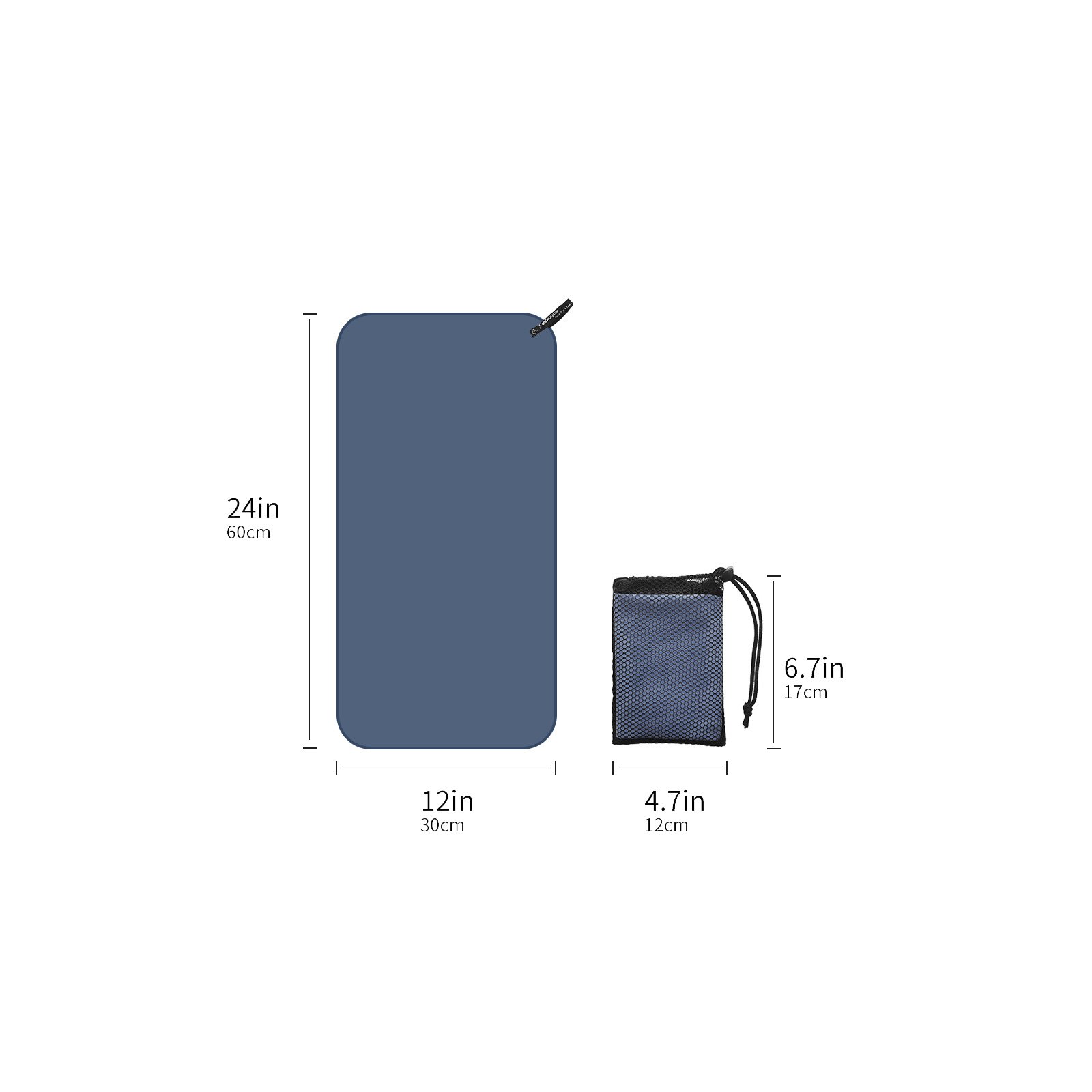Serviette en microfibre Mutao avec sac en filet, serviettes absorbantes à séchage rapide pour le Camping, le Yoga, la randonnée: Beige
