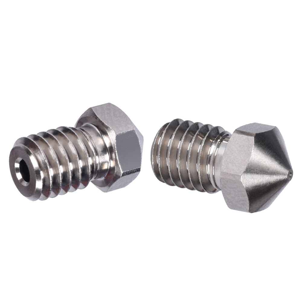 Boquilla DE COBRE chapado V6 de alto rendimiento, piezas duraderas para impresora 3D, rosca M6 de filamento de 1,75 MM para extrusora E3D V6 Hotend Titan BMG