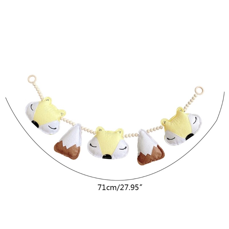 nordycki drewniane koraliki girlandy z filcu zwierząt dla dziecka dekoracje ścienne wiszący ornament wisiorek sesja zdjęciowa rekwizyty
