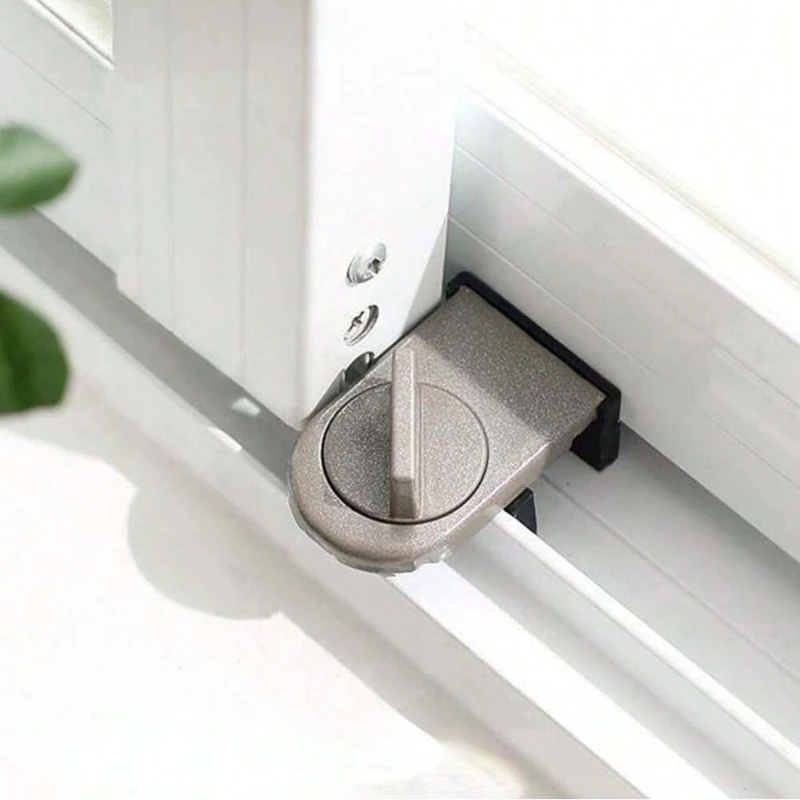 Fenster-Sicherheitsschloss, Aluminiumlegierung, Schiebeschloss, Schiebetür, Diebstahlsicherung, verstellbare Schnalle, Fensterstopper, Schloss für Zuhause