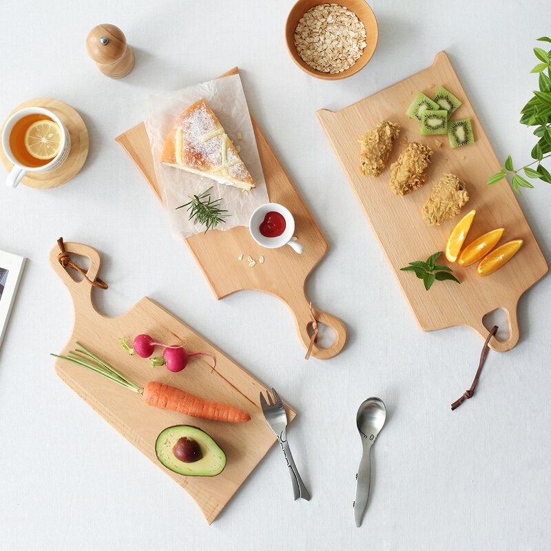 Japanse Stijl Walnoot/Beuken Speciale-Vormige Massief Houten Brood Snijplank Pizza Board Keuken Bakken Levert