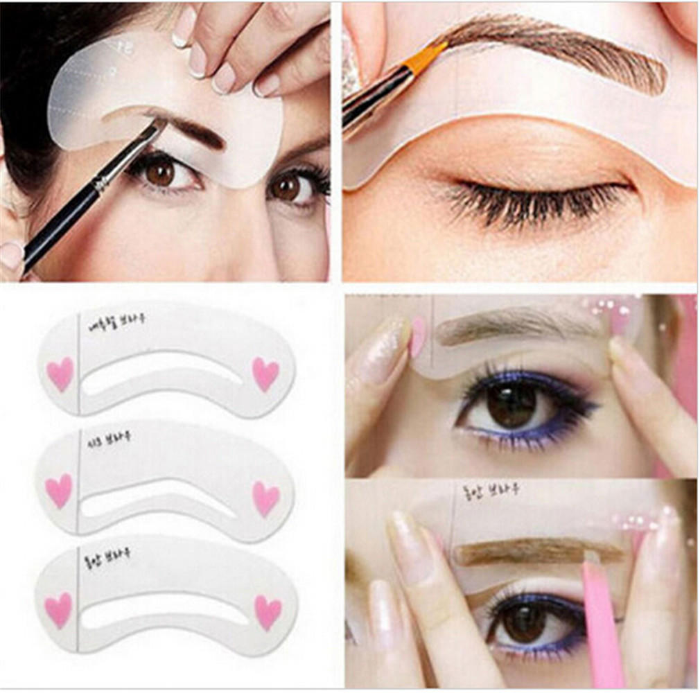 3 estilos Mini ceja clase guía dar forma ceja marco plantilla para cejas maquillaje duradero dibujo Asistente de plantilla