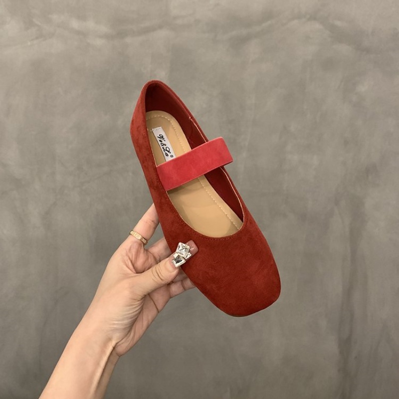 Appartamenti Scarpe da donna Autunno Morbido Casual Scarpe basse da donna di marca Accogliente Walking sandali eleganti in tinta unita Mujer Elegante 2024 Nuovo: Rosso / 38