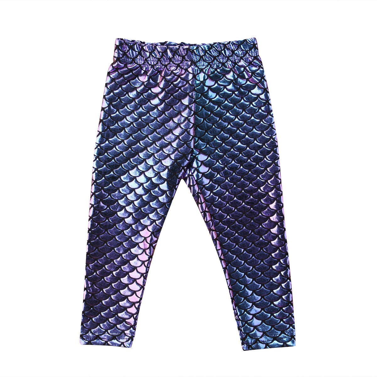 Chico chica sirena brillante leggings de escamas de pescado elástico pantalones de lápiz Pantalones: 5