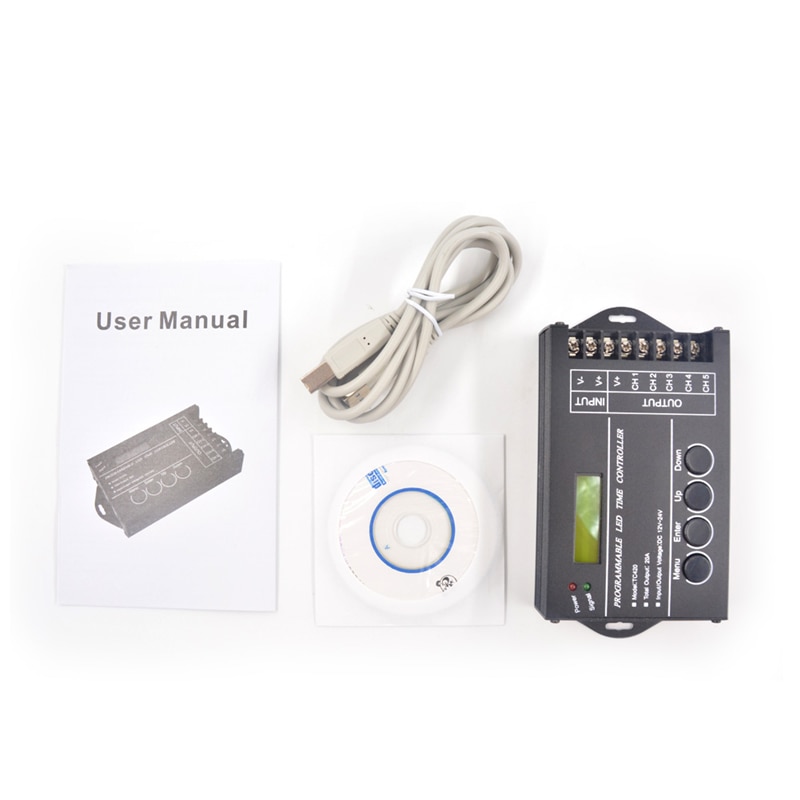 Time programable RGB LED Controller TC420 DC12V/24V 5Channel Total Output 20A Common Anode Programmable