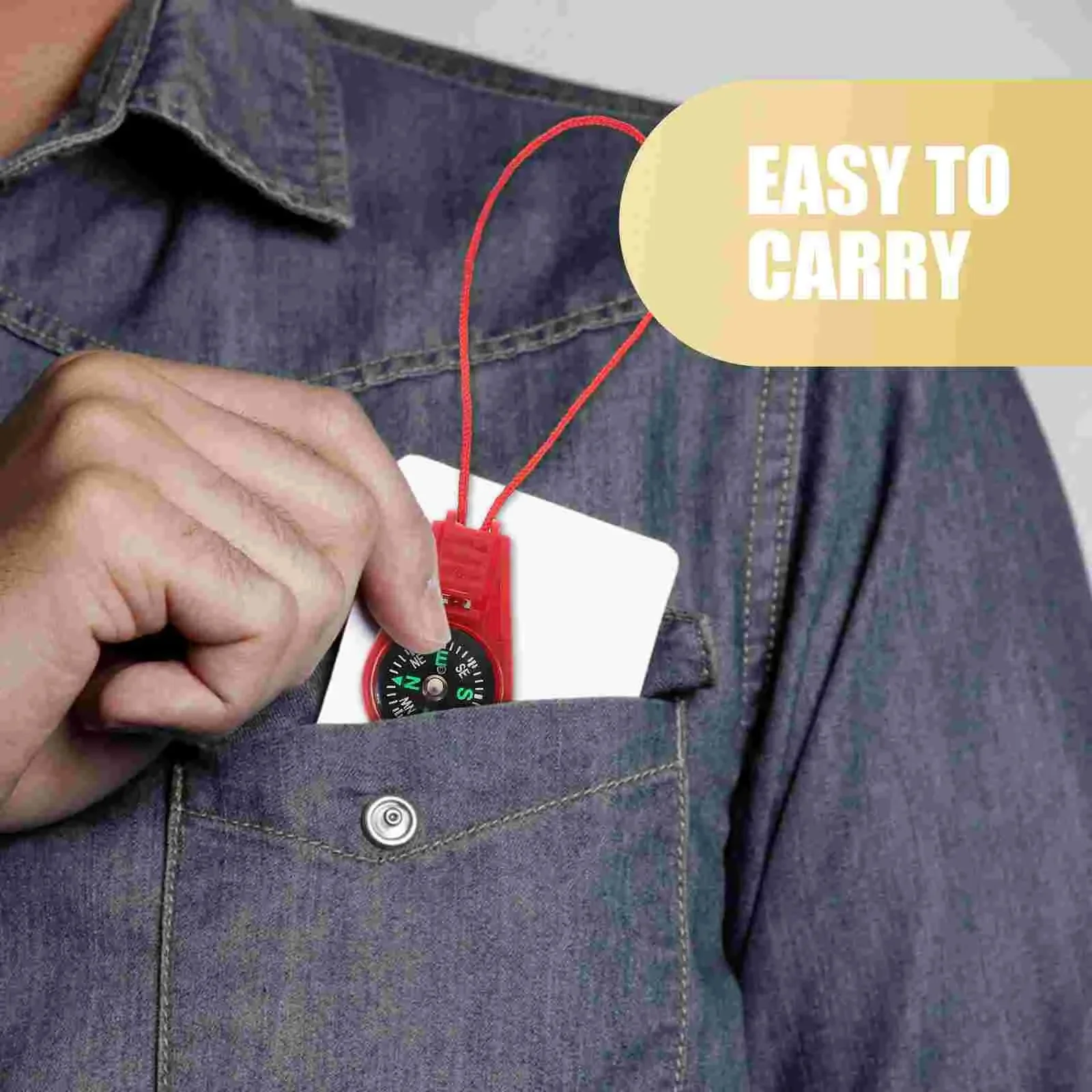 Mini Kompass ABS Camping Wandern Tasche Kompass Anhänger Tragbare Navigation Klettern Reiten Kinder Outdoor Survival Ausrüstung
