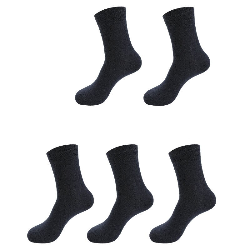 5 paar Herren Geschäft Herbst Sommer Socken Klassische Patchwork Gittergewebe Atmungsaktive Baumwolle Männer Kurze Socke Männlichen Socken EU 39-45 Meias: 5Stck  Blau