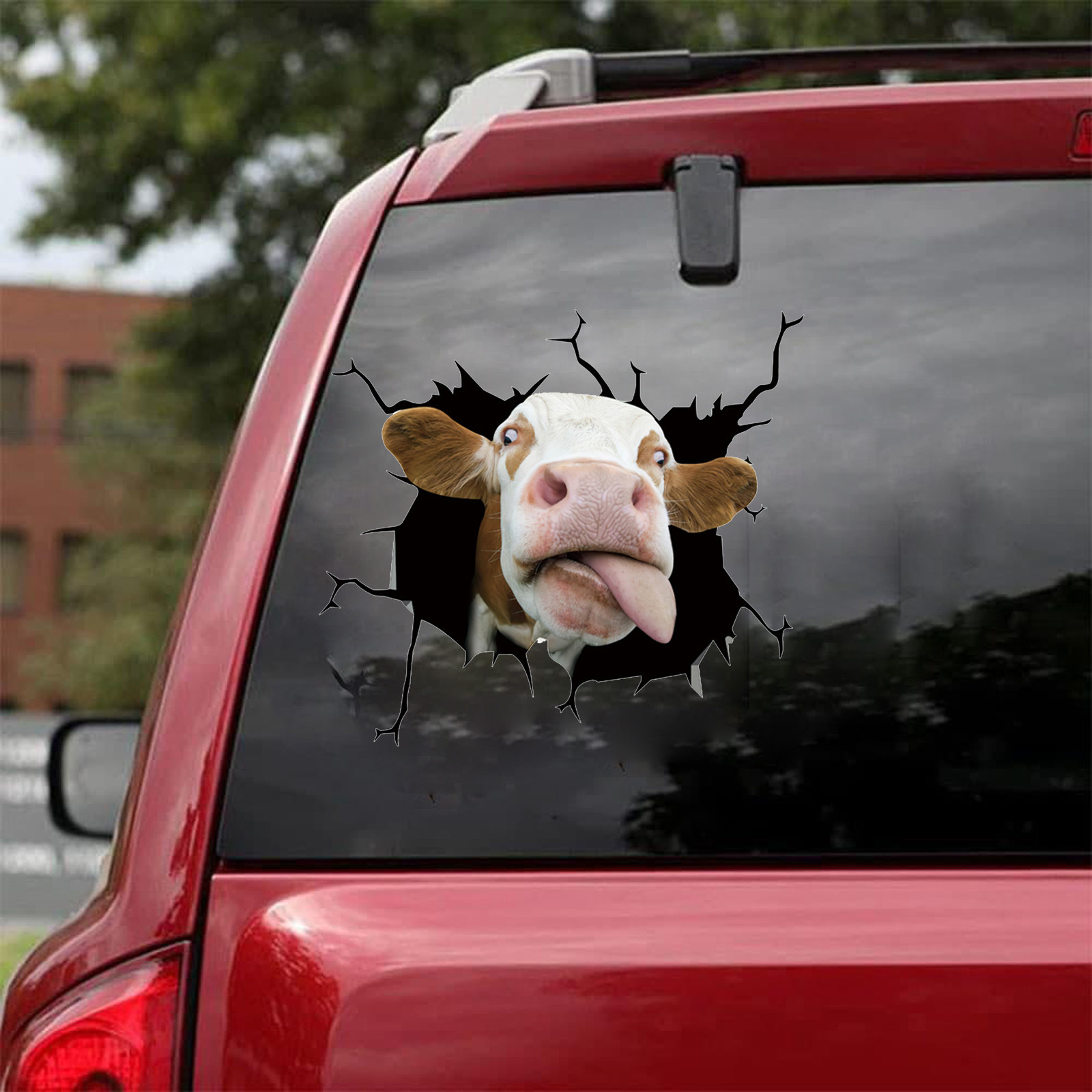 Cow Cattle Bull Dog Car Sticker Pet Funny Puppy Lover Window Paste Stickers Pig Decoration Decor Party Decal Cover