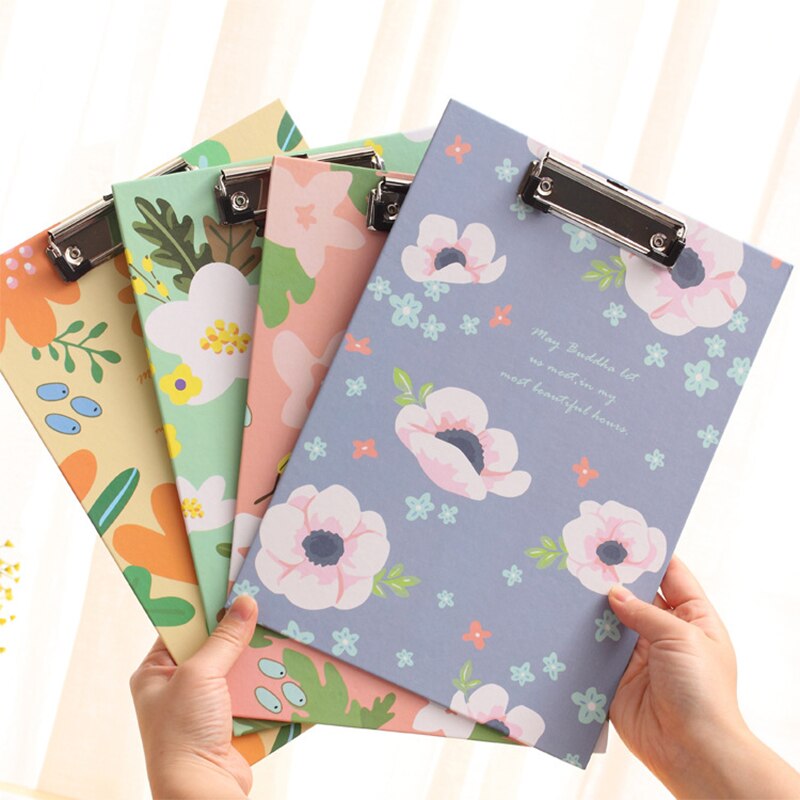 1pc Korea Folder Student Papers WordPad Cartoon Folder a4 Writing Board Folder