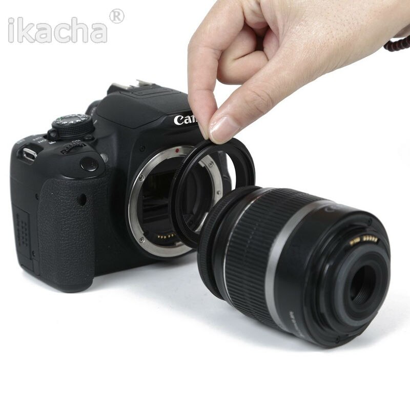 52 55 58 62 67 72 77mm Macro Lentille Inversée Bague D'adaptation Pour Olympus OM 4/3 E-5 E-7 E420 E620 E520 E-410 E-510 E500 Caméra