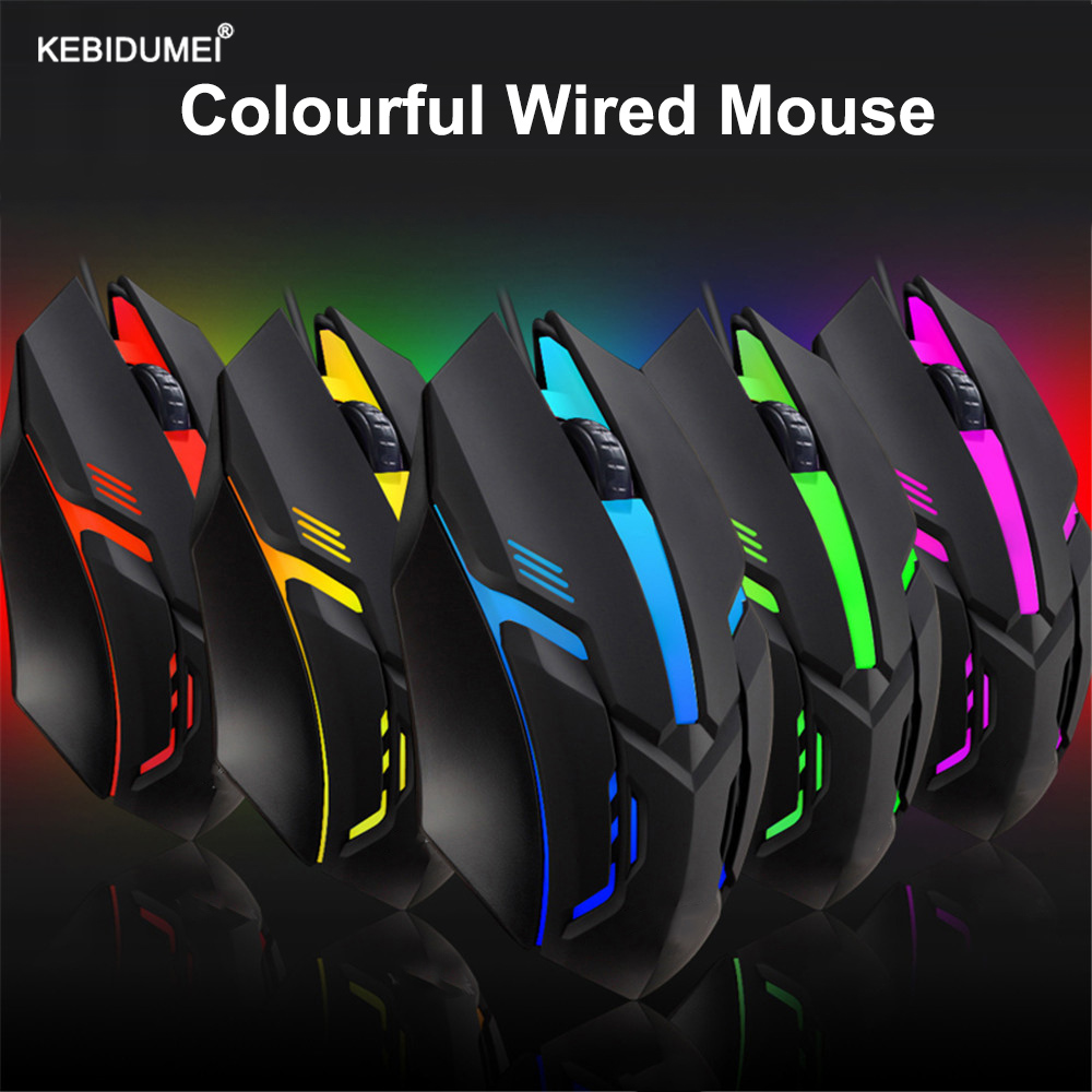 USB Wired Mouse RGB Colorful Gaming Mouse 5000 DPI Optical Wired Mouse Mice Ergonomic Mouse for PC Computer Desktop Macbook Pro