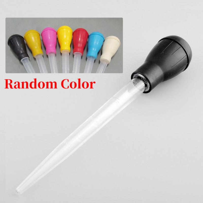 30ml 28cm køkken madlavningsudstyr kalkun olie dropper kylling grill mad baster klart rør rør  #3