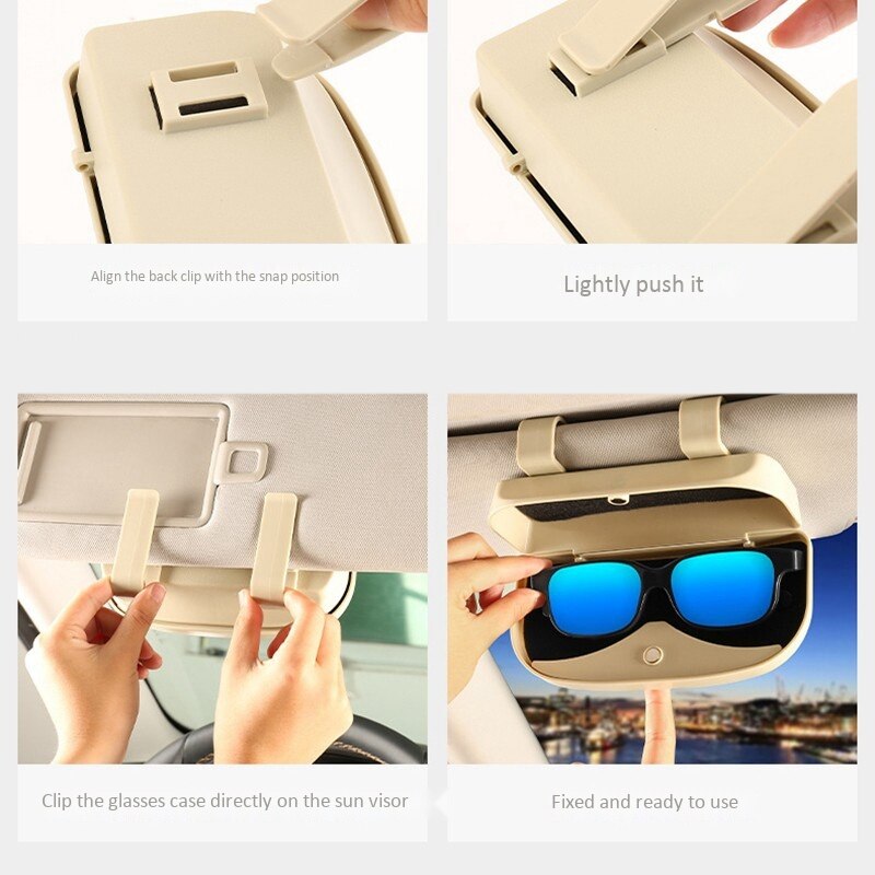Nowe etui na okulary okulary samochodowe netto podkładki strąk szklanki w samochodzie
