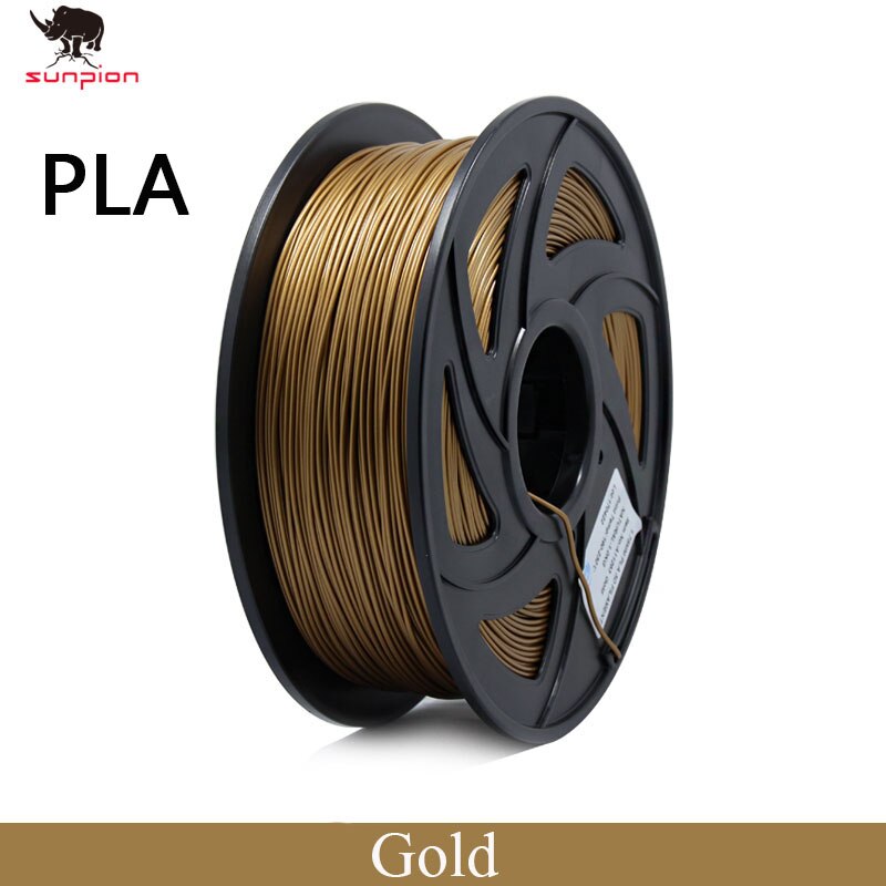 PLA 3D Printer Filament 1.75mm PLA 1.75 Filament 24 Colors White Dimensional Accuracy +/- 0.05 mm, 1kg / Spool: Gold