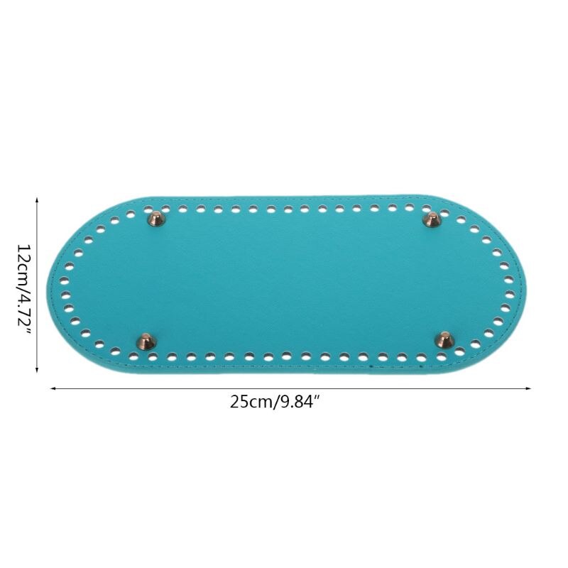 1 pc oval lang bunn for strikkepose pu lær 60 hull dameposer håndlaget diy håndverksveske tilbehør