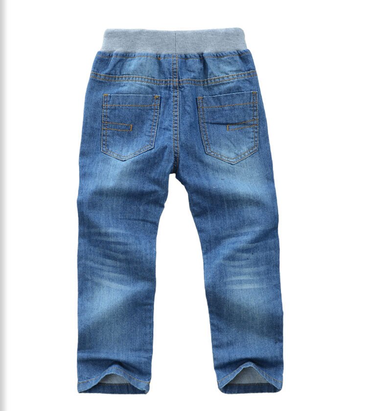 Lente Mode kids Jeans casual Jongen broek broek zomer Katoenen kinderkleding Elastische Taille Marineblauw Denim Broek 2- 9 jaar