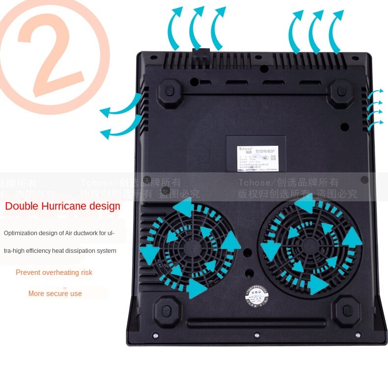 220V3500W Commercial Induction cooker fire boiler Waterproof Black Crystal Plate Stove High-power Cooktop Burner