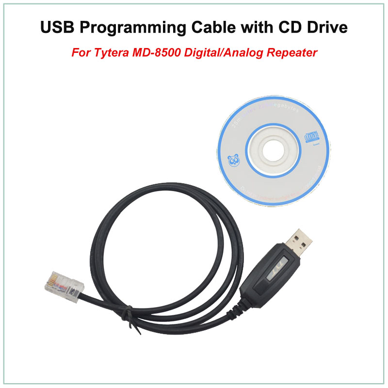 Gorąca sprzedaż Tytera TYT MD-8500 MD8500 DMR cyfrowy/analogowy wzmacniacz USB kabel do programowania z napędem CD