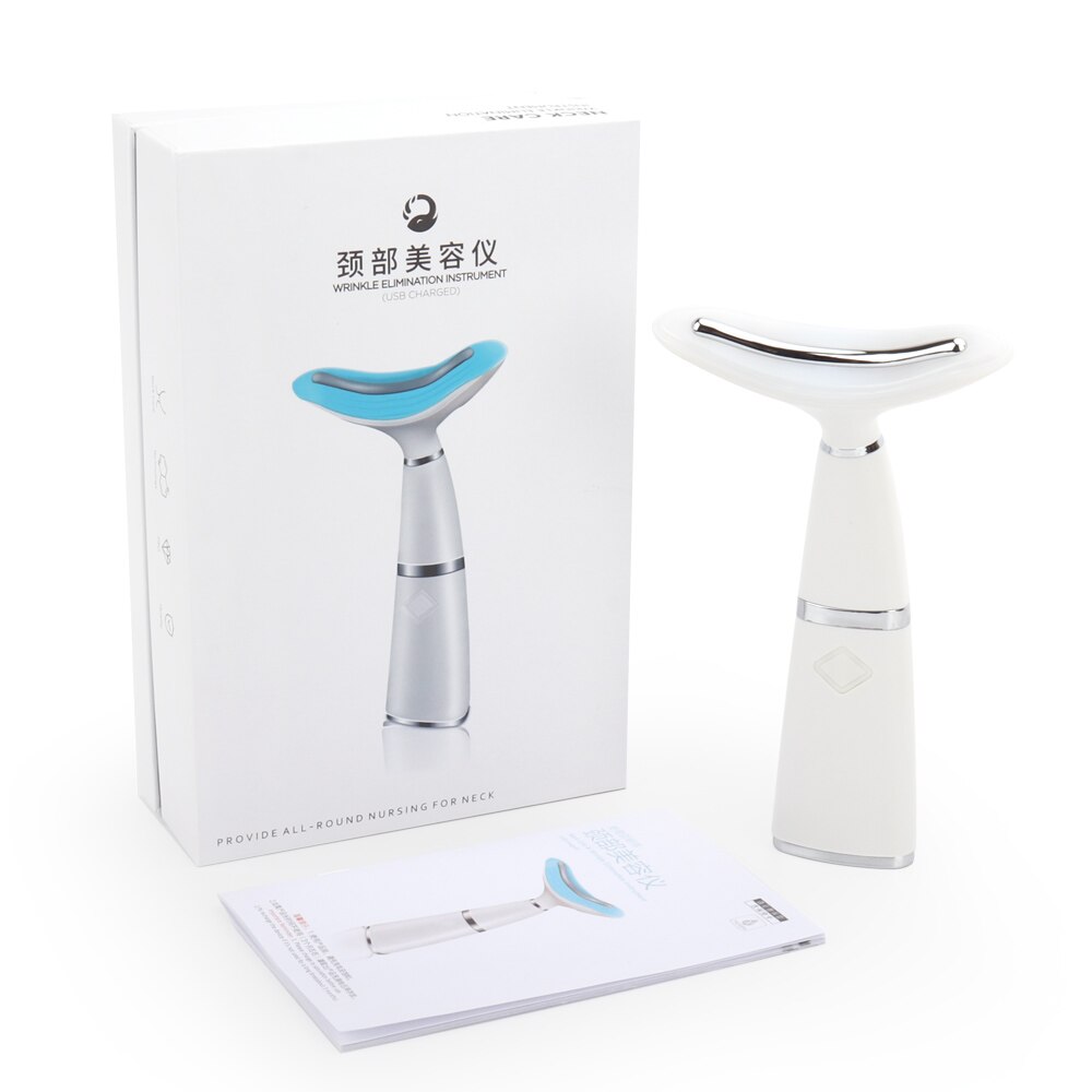 Thérapie photonique à LED, outil de Lifting du cou, 3 couleurs, Vibration du visage et du cou, raffermissement de la peau, masseur, dispositif de beauté Anti-rides du cou: Default Title