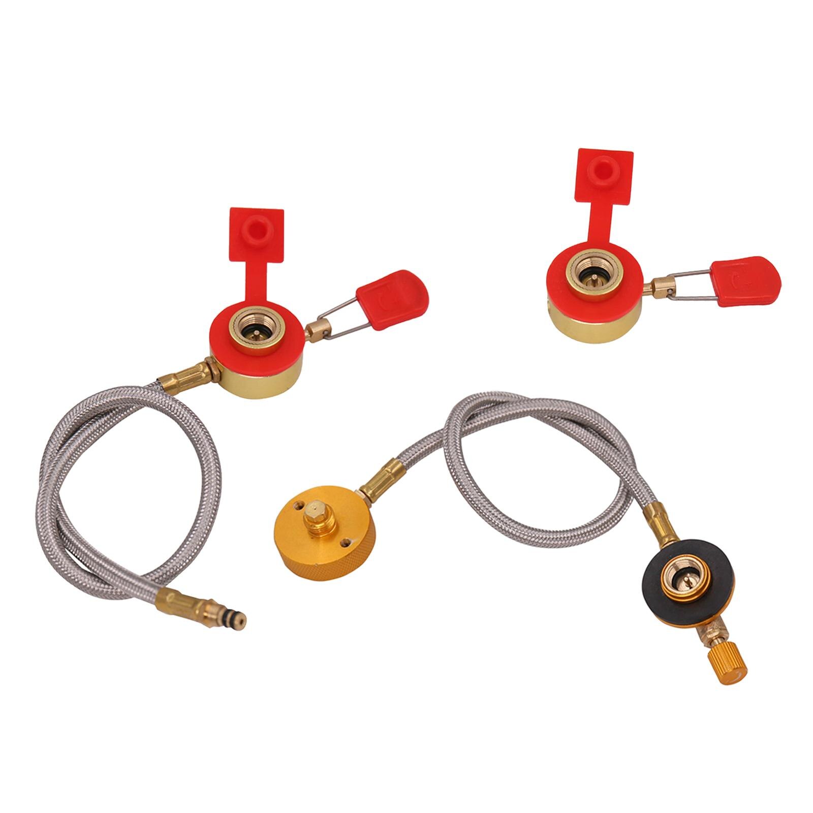 Propane Adapter Hose Valve,Air Nozzle Converter Camping Garden BBQ Grill Backpack Stove Cylinder Fitting Pipe Connection