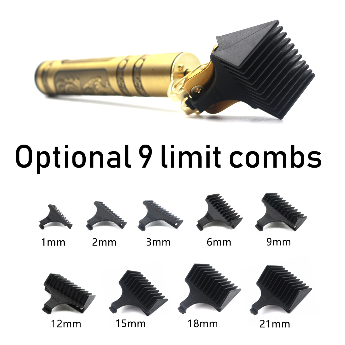 T9 Hair Trimmer Machine Metal Body Stainless Steel Blade Hair Clipper Beard Trimmer for Men Finishing Machine