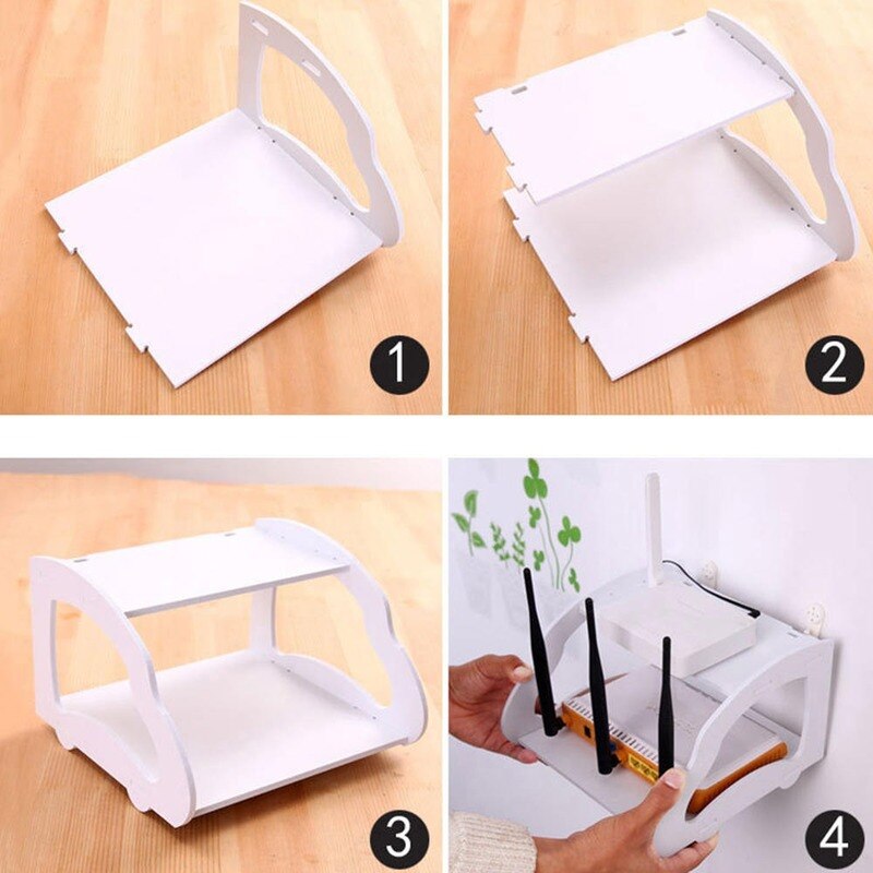 Wall Mount Wifi Router Storage Rack MagicTelephone Storage Rack Set-top Box Router Rack Living Room Storage Holder
