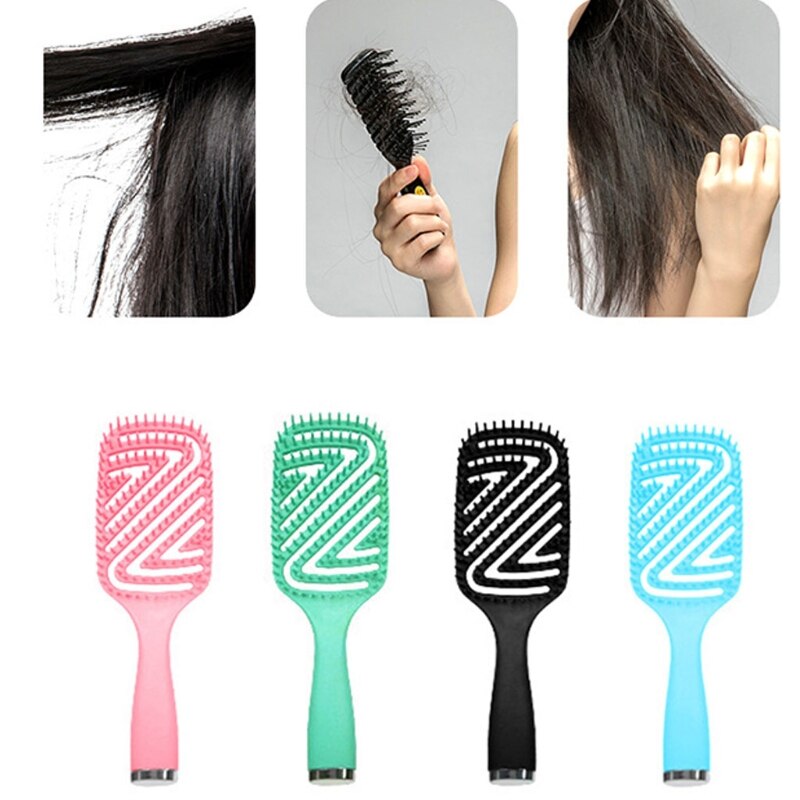 Cepillos de pelo de paleta ahuecados, secado en húmedo, peine para masaje del cuero cabelludo, para Pelo Largo, corto, grueso, fino, rizado, liso