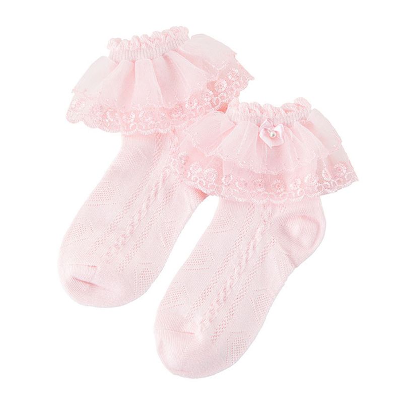 Frühling und Herbst Kinder Socken Dünne Mädchen Mesh Kurze Socke Schmetterling Spitze Atmungs Prinzessin Socken