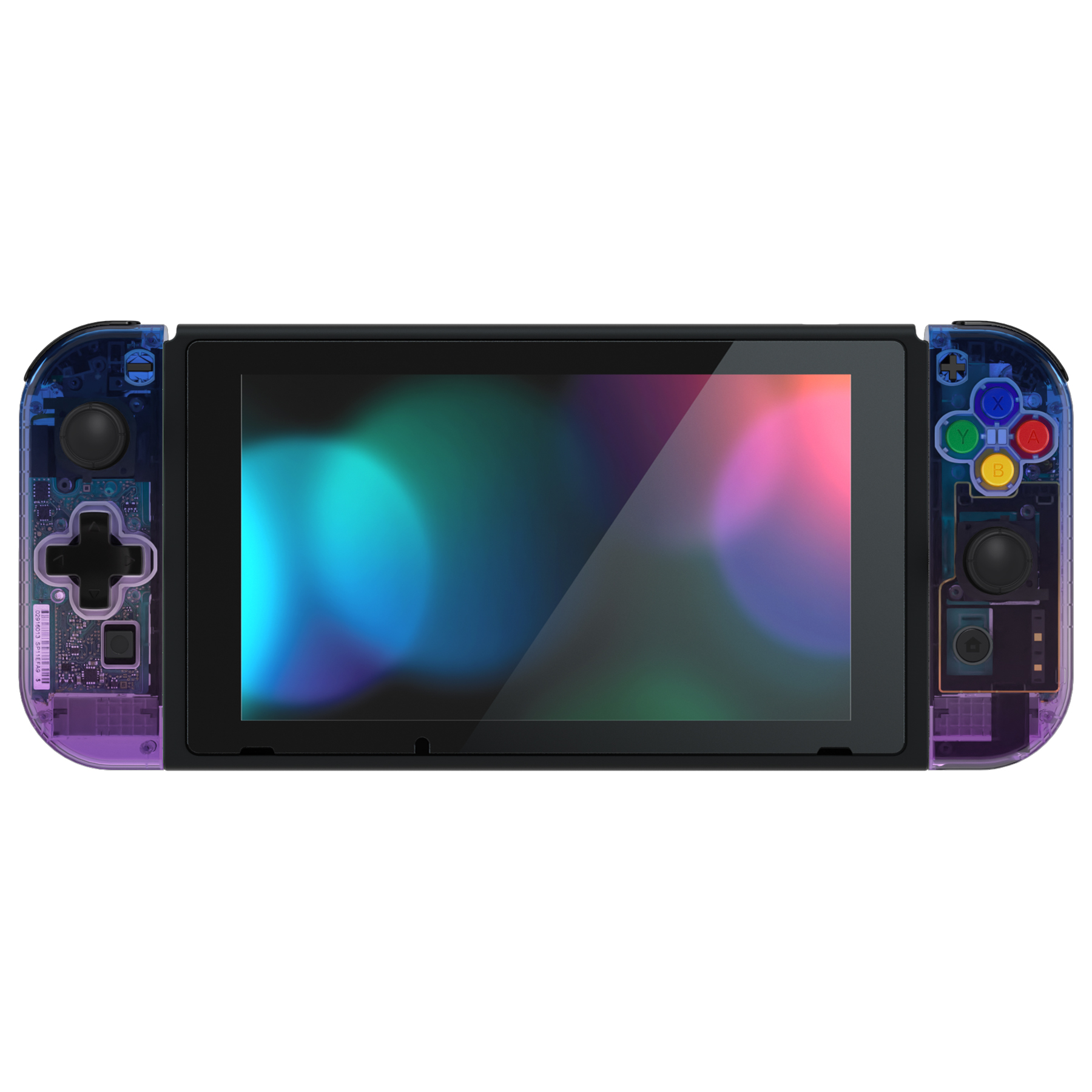 Extremerate controllerbehuizing (d-pad-versie) met complete set knoppen voor nintendo switch joy-con en oled joy-con - gradient bluebell