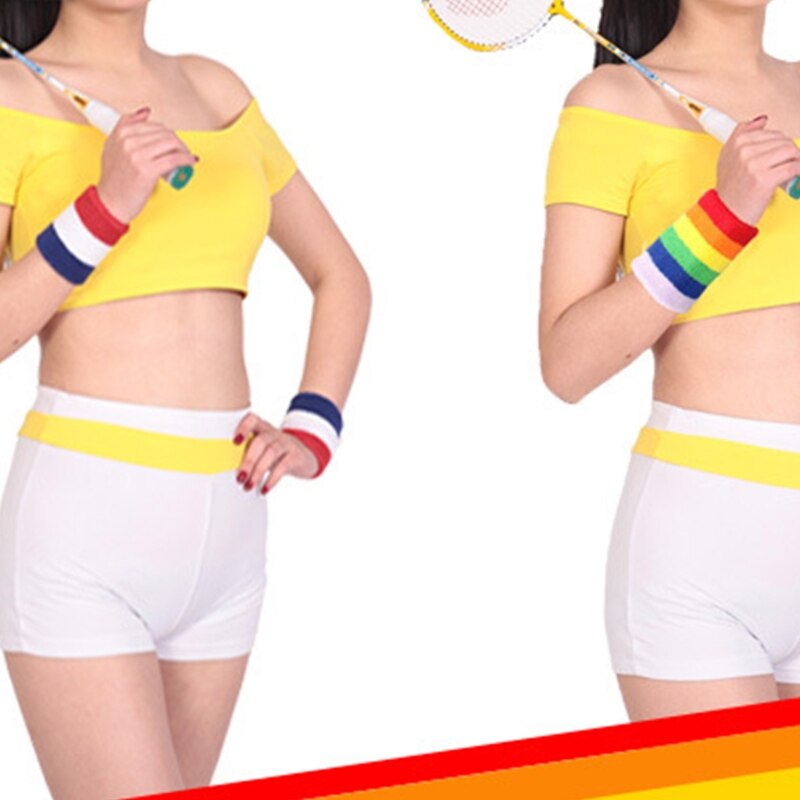 Neon Polsband Pols Wraps Elastische Ademend Neon Hoofdband Gebreide Powerlifting Bandage Polssteun Fitness Bracer